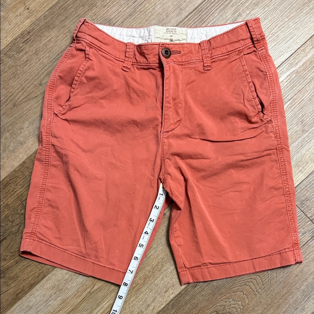 Hollister Coral Flat Front Men's Shorts
